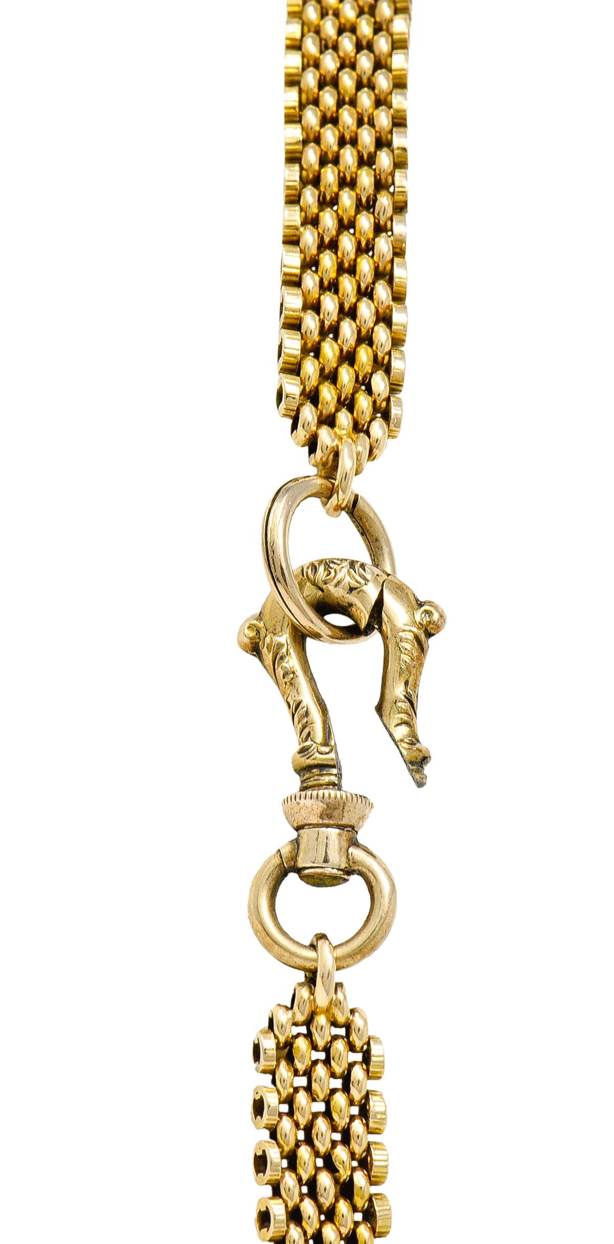 Victorian 14 Karat Yellow Gold Wide Chain Necklace 3