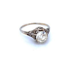 Victorian 1.40 Carat Diamond Gold Solitaire Ring