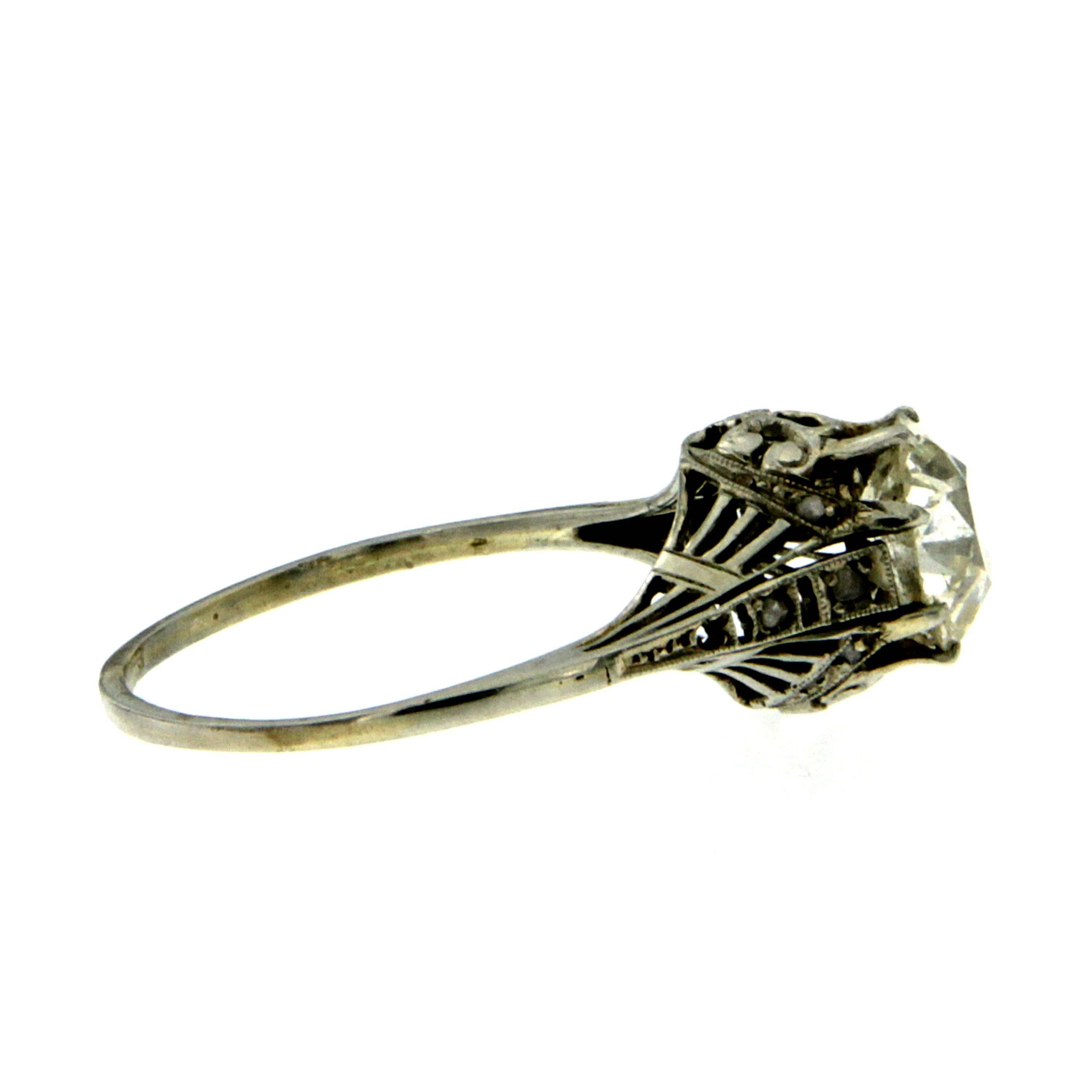 Victorian 1.40 Carat Diamond Gold Solitaire Ring 2