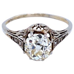 Victorian 1.40 Carat Diamond Gold Solitaire Ring