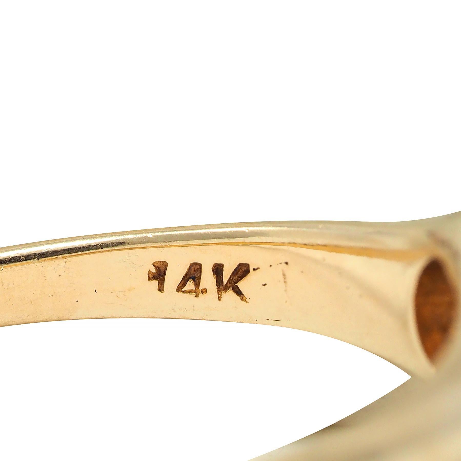 Victorian 1.41 CTW Old Mine Cut Diamond 14 Karat Gold Solitaire Engagement Ring 7