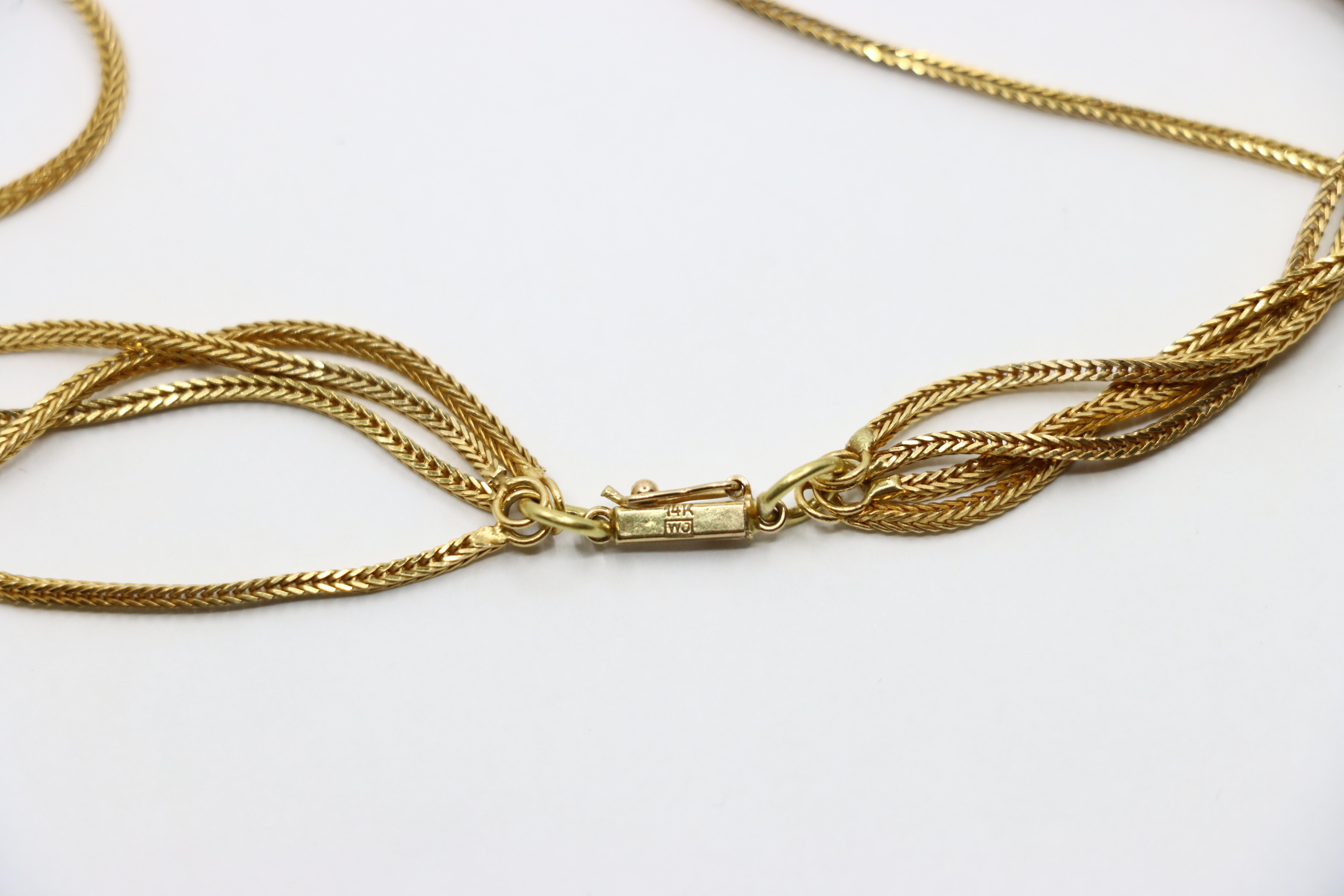 Catena di collana con ciondolo turchese in oro vittoriano 14K e 18K in vendita 5