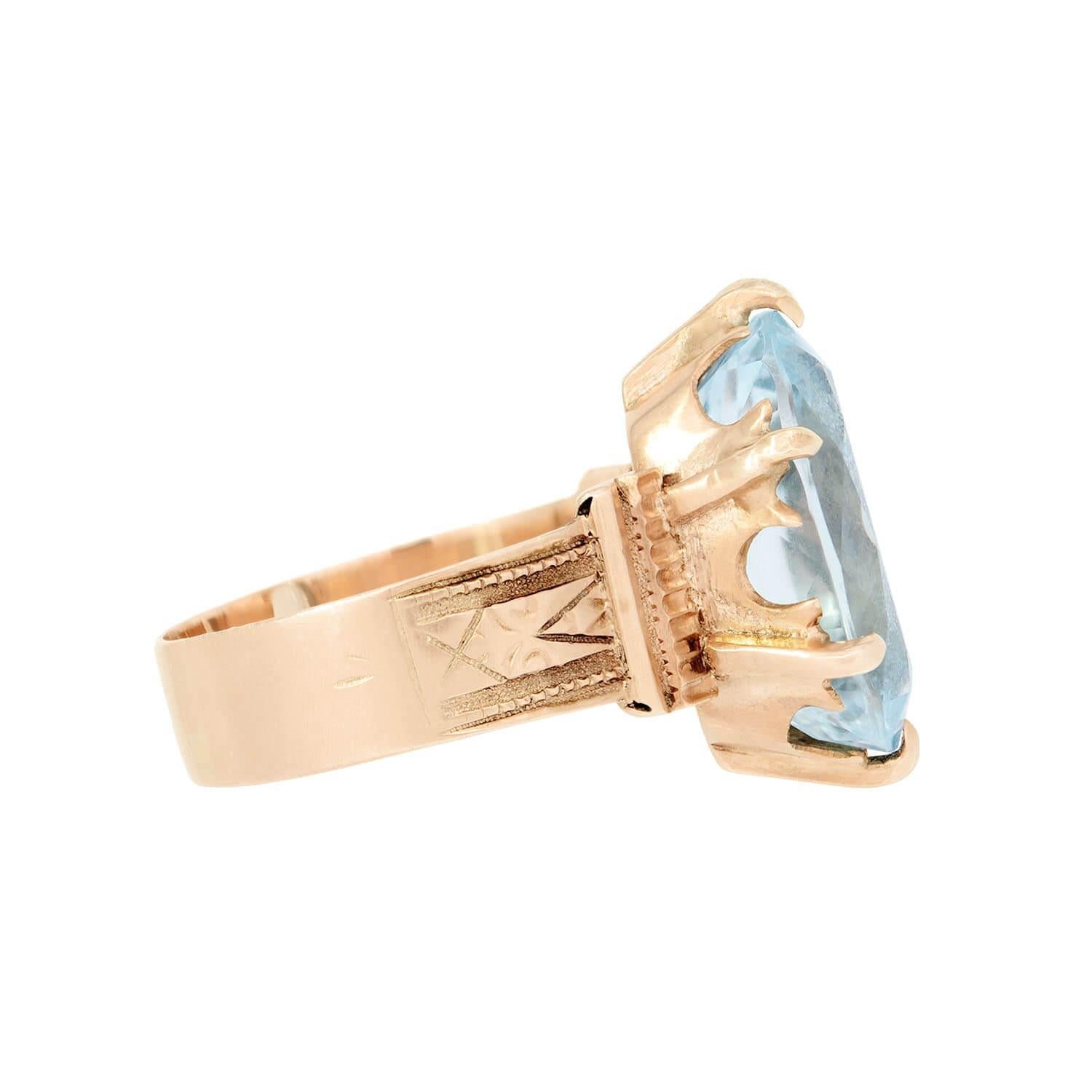 Anello vittoriano in acqua 14K In condizioni buone in vendita a Narberth, PA