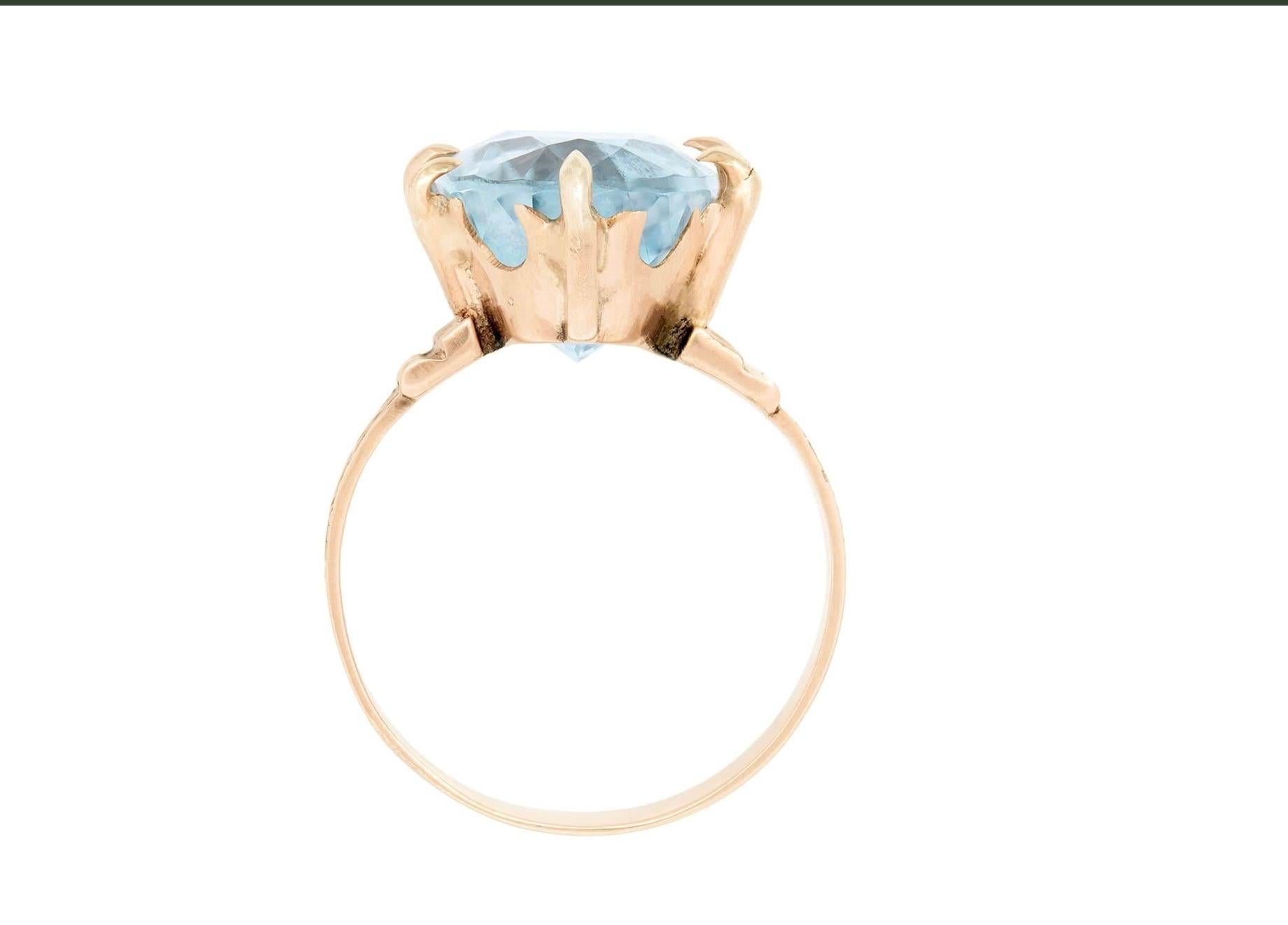 Anello vittoriano in acqua 14K in vendita 4