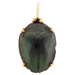 Victorian 14k Beetle Pendant/Charm