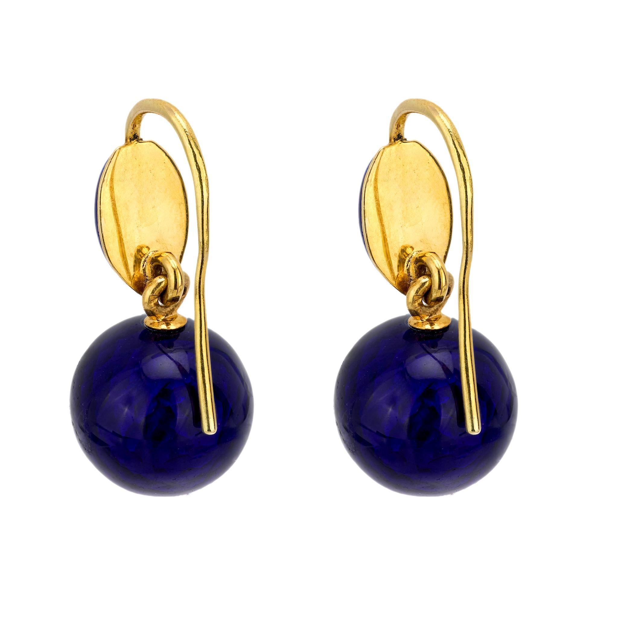 Taglio vecchia miniera Orecchini vittoriani a goccia con diamante e motivo a stella smaltato in 14k in vendita