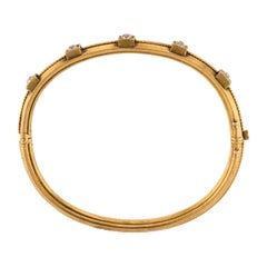 Victorian 14k Diamond Bangle