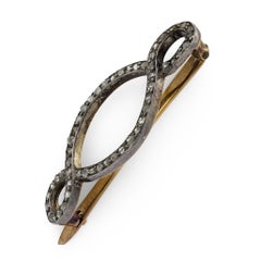 Victorian 14k Diamond Barette
