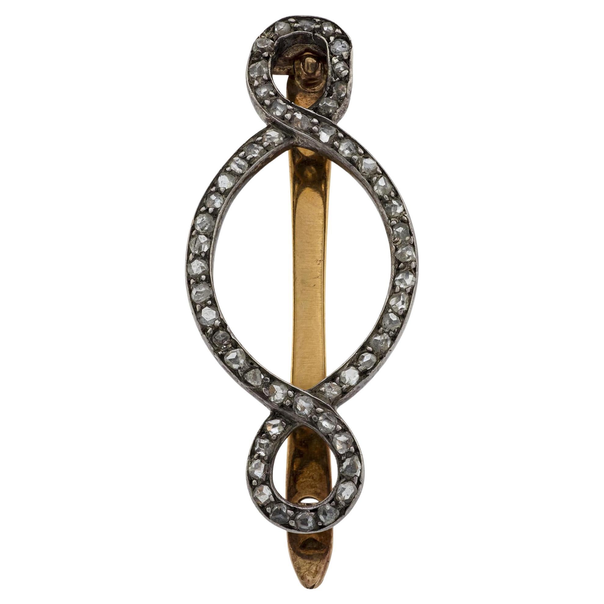 Viktorianische 14k Diamant Barette