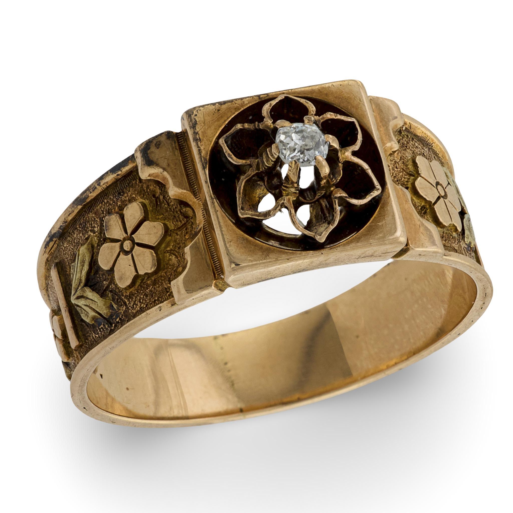 Bague de fiançailles victorienne 14k diamant .08ct