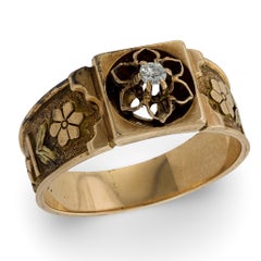 Bague de fiançailles victorienne 14k diamant .08ct