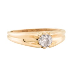 Victorian 14k Diamond Engagement Ring .45ct