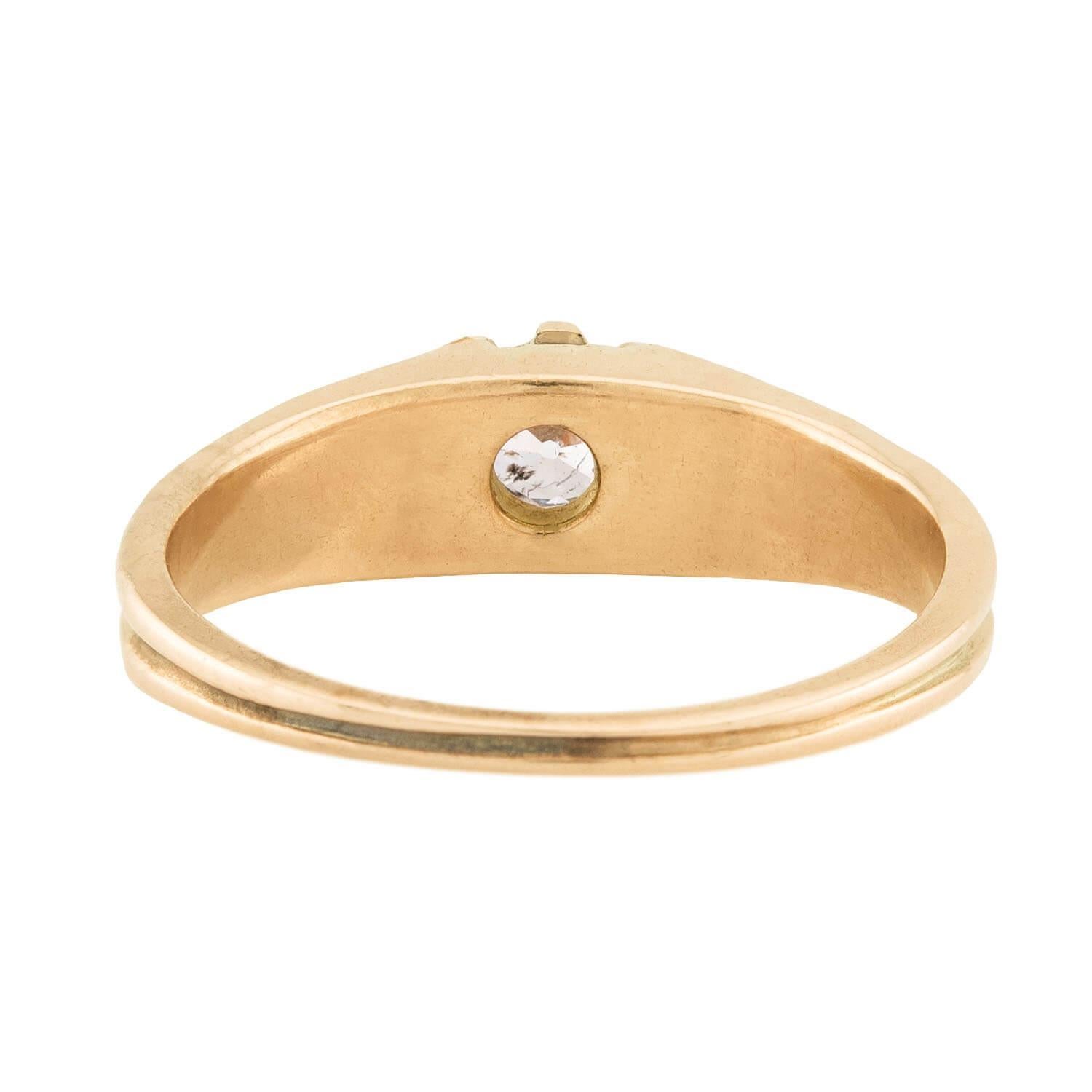 Anello di fidanzamento vittoriano con diamante 14k da 0,45 carati In condizioni buone in vendita a Narberth, PA