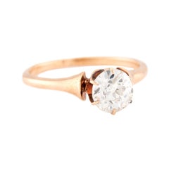 Victorian 14k Diamond Engagement Ring .75ct