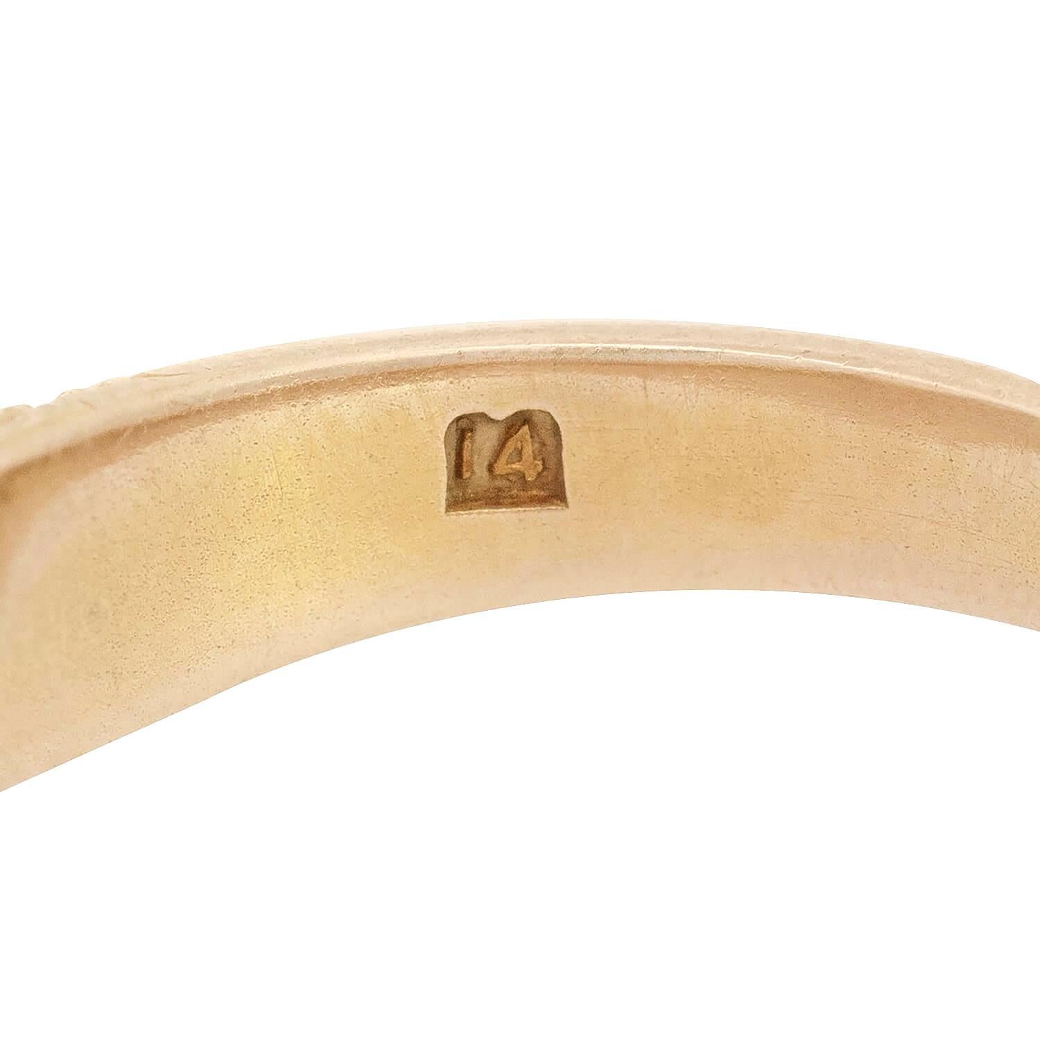 da uomo o donna Anello di fidanzamento vittoriano 14k Dutch Rose Cut Diamond Flush Mount 0.52ct in vendita