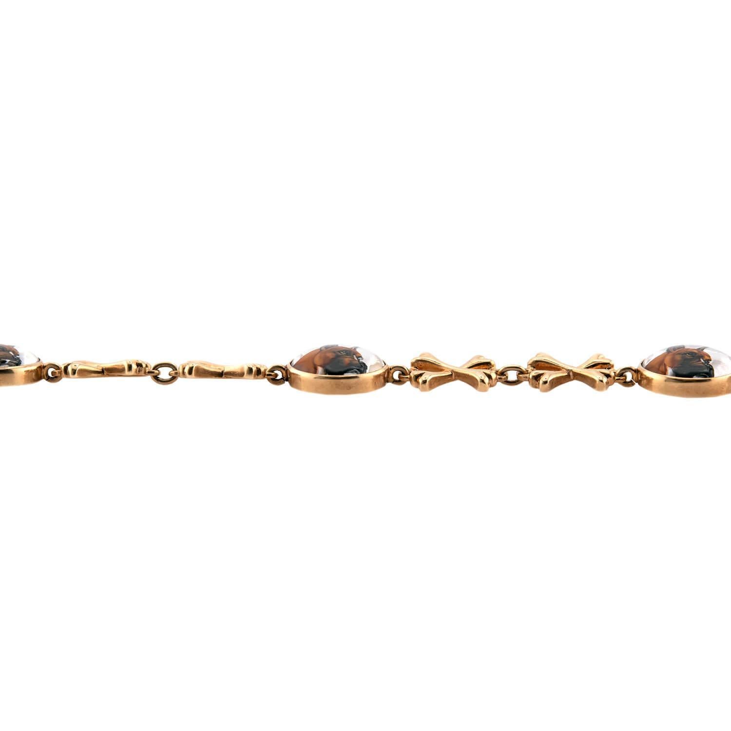 Victorien Bracelet victorien en cristal d'Essex 14k 