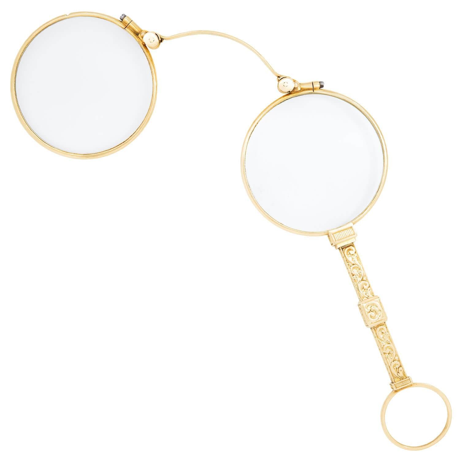Victorien Victorian 14k Folding Eyeglasses en vente