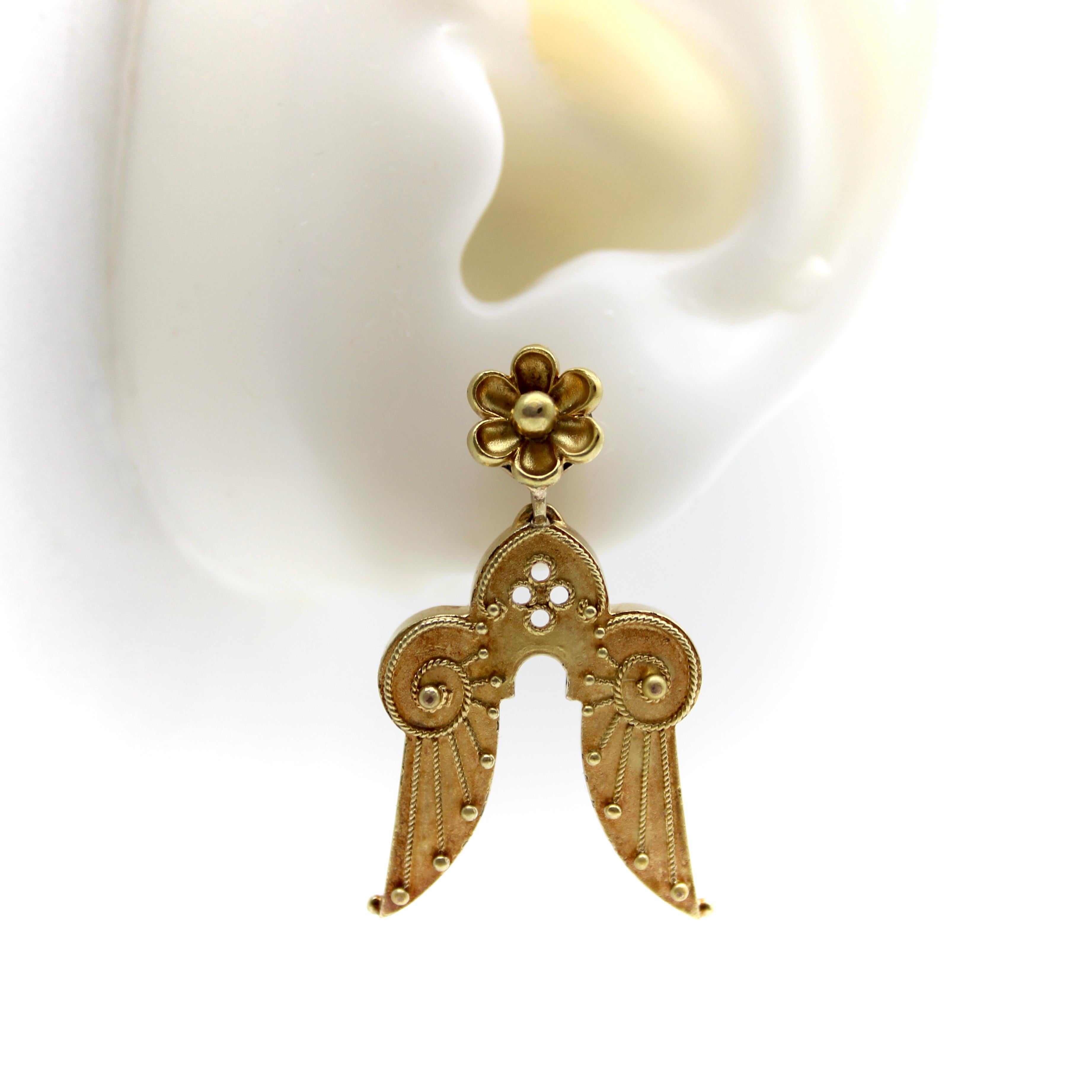 angel wing earrings gold