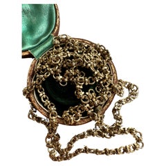 Viktorianische 14K Gold Blume Gliederkette Halskette