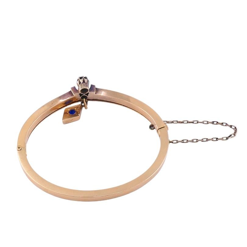 De las mujeres Pulsera victoriana de oro de 14k con piedras preciosas en venta