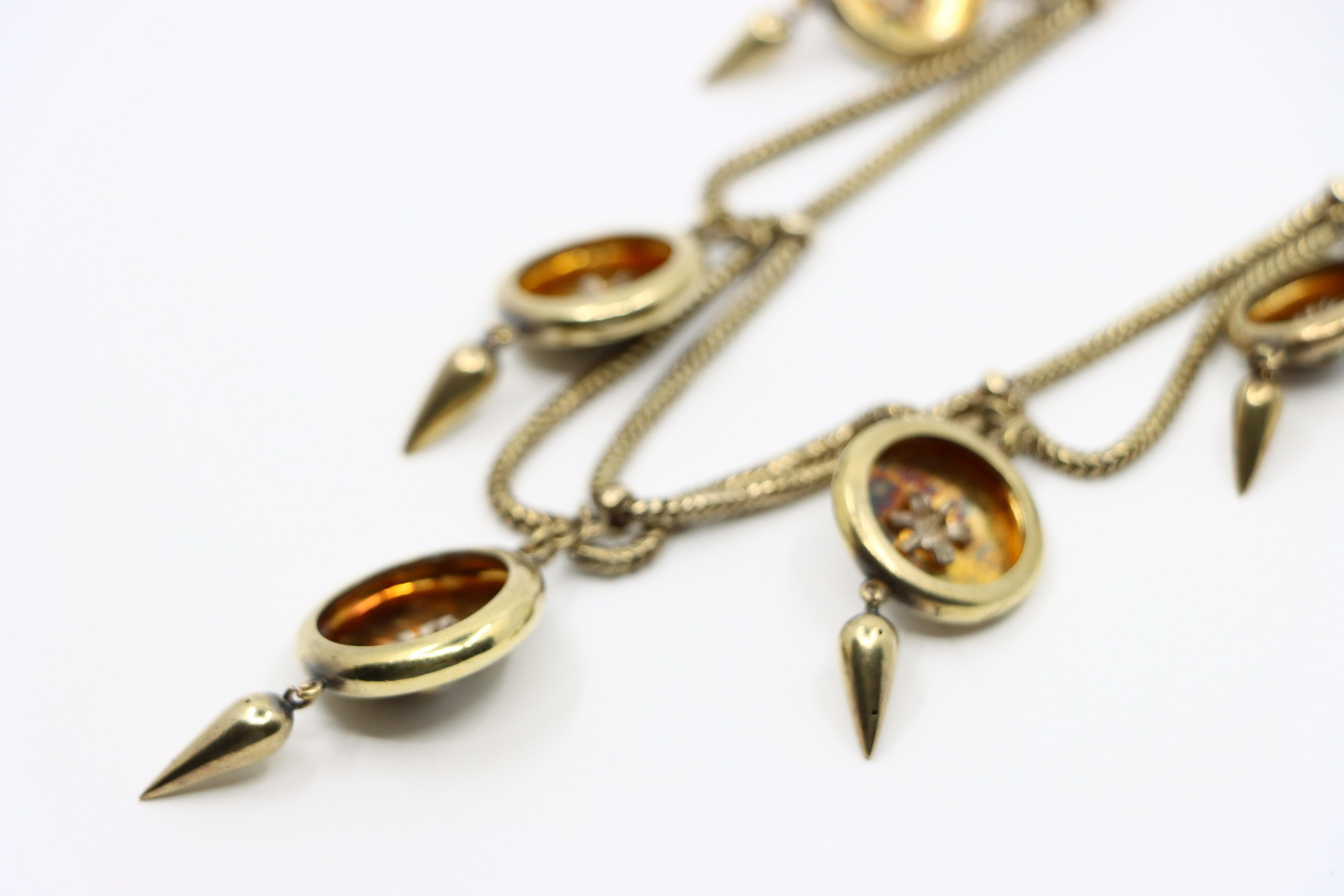 Victorian 14K Gold Pearl Necklace For Sale 5