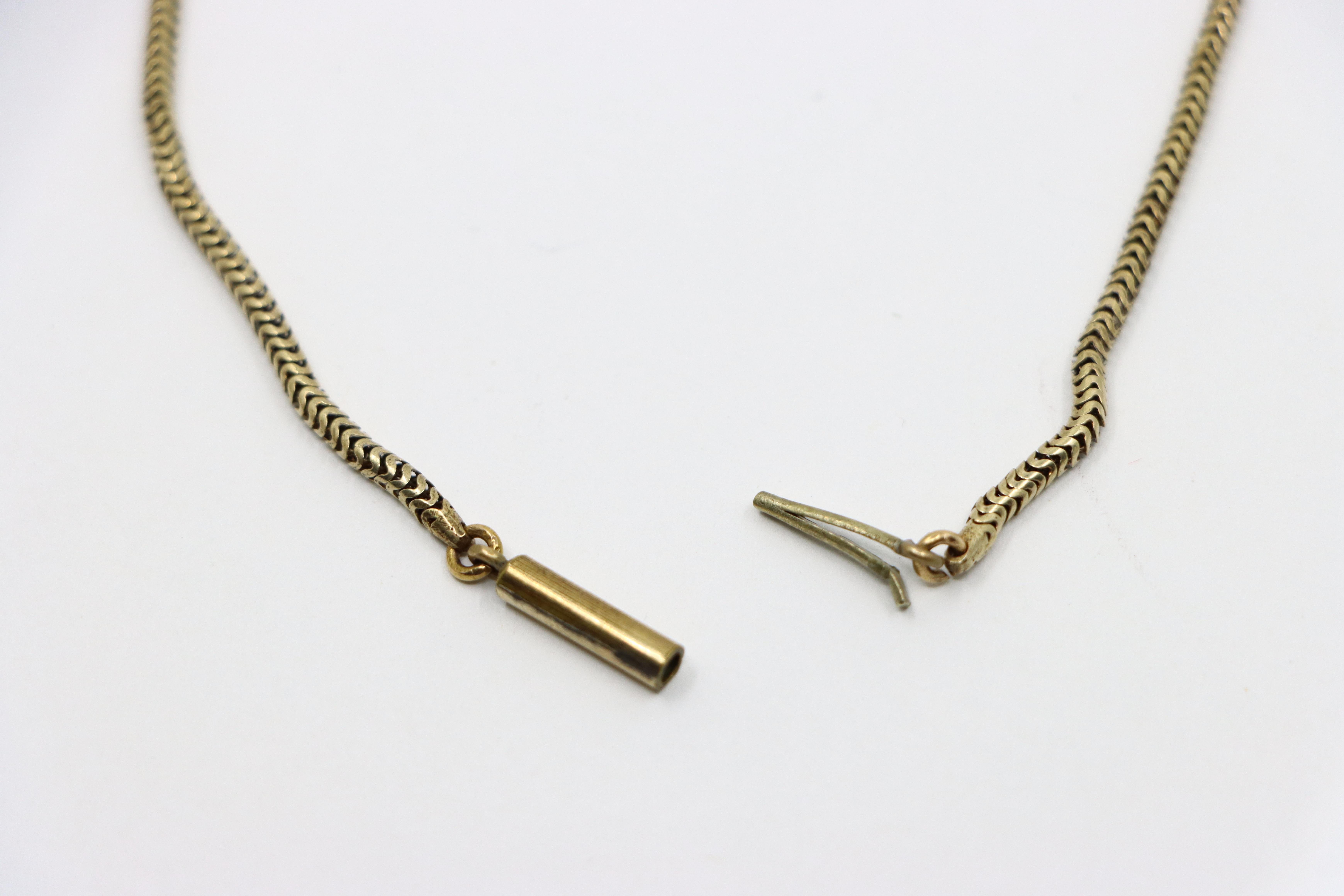Victorian 14K Gold Pearl Necklace For Sale 6