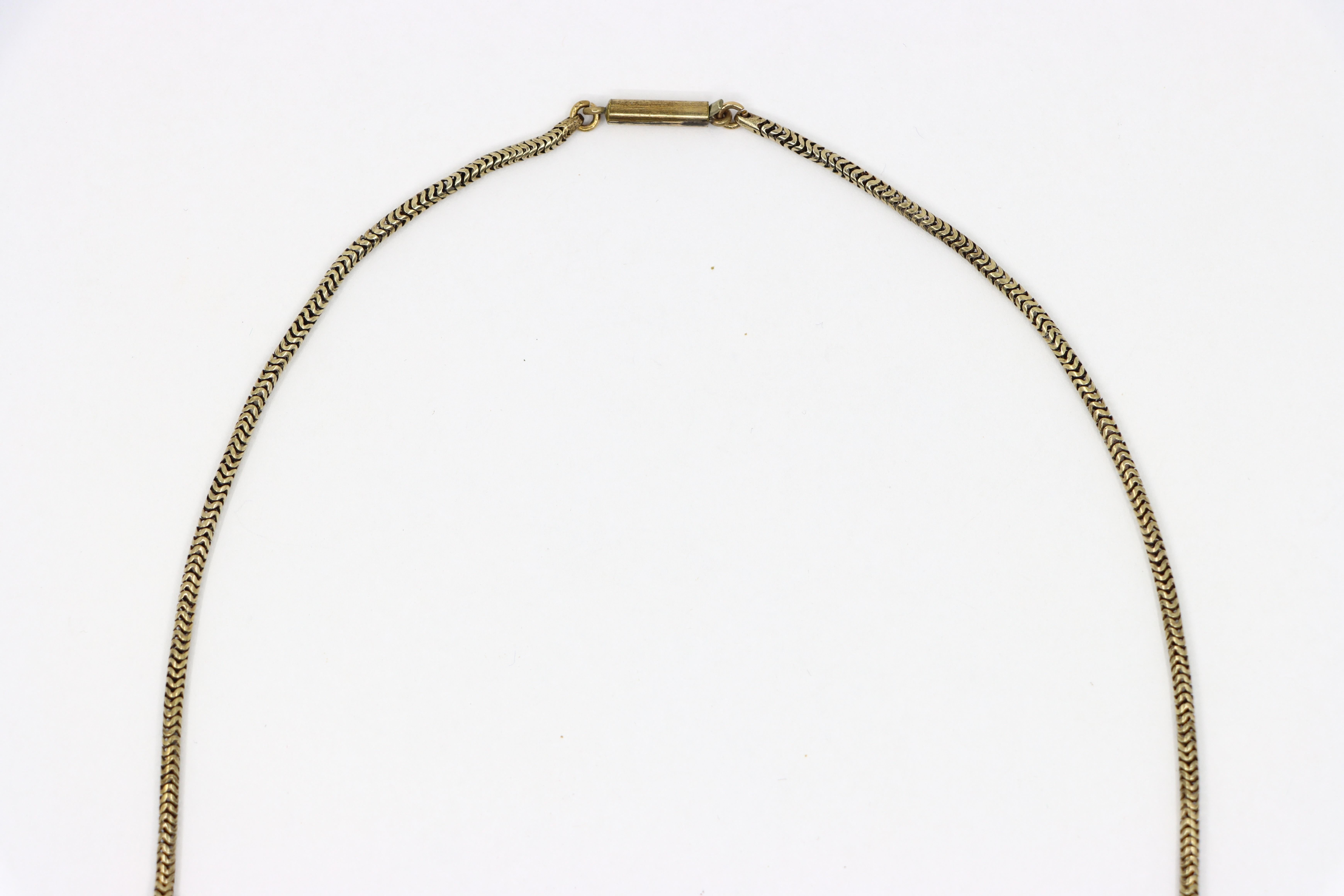 Bead Victorian 14K Gold Pearl Necklace For Sale