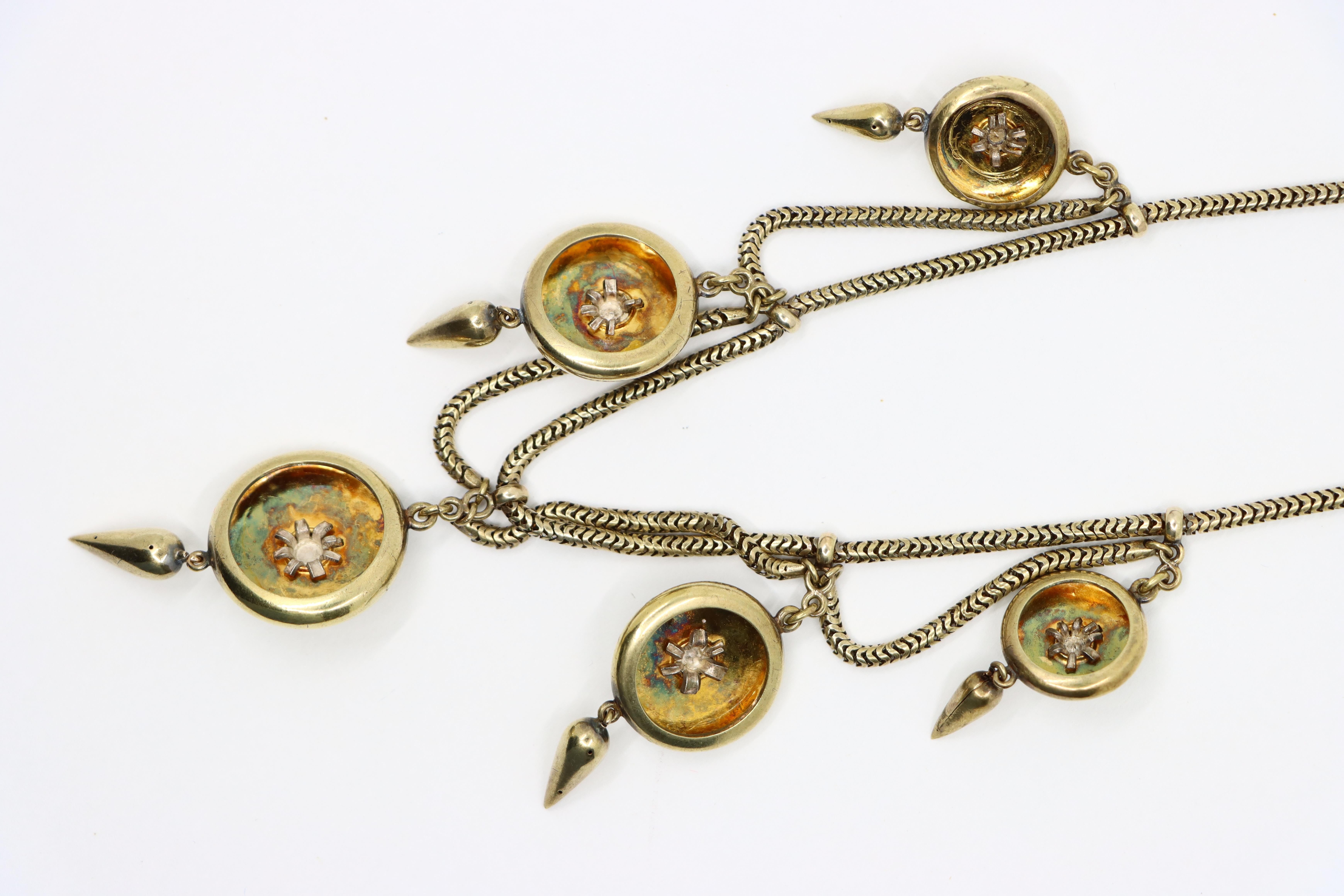 Victorian 14K Gold Pearl Necklace For Sale 3
