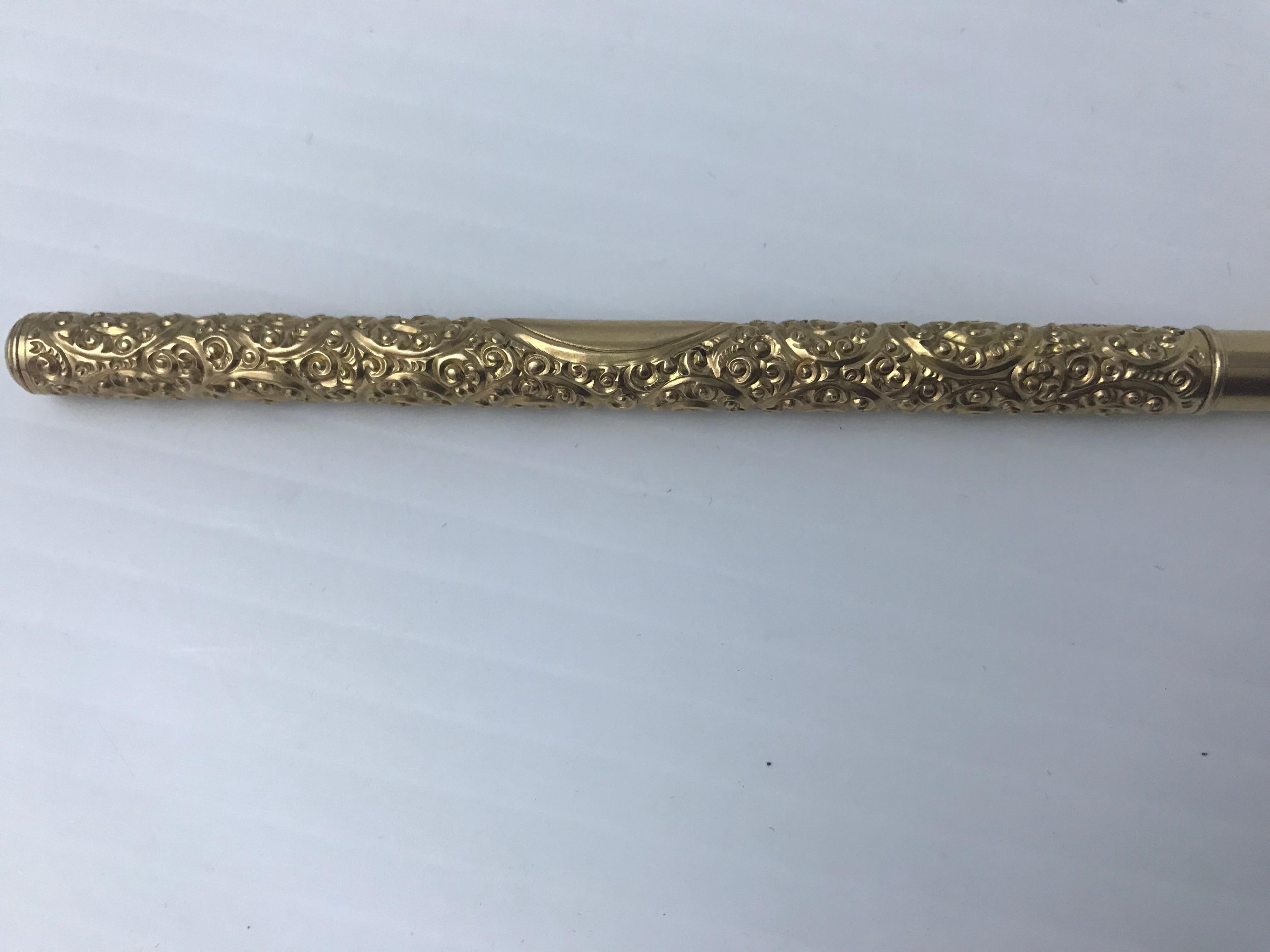 Der viktorianische 14k Goldstift für Damen oder Herren im Angebot