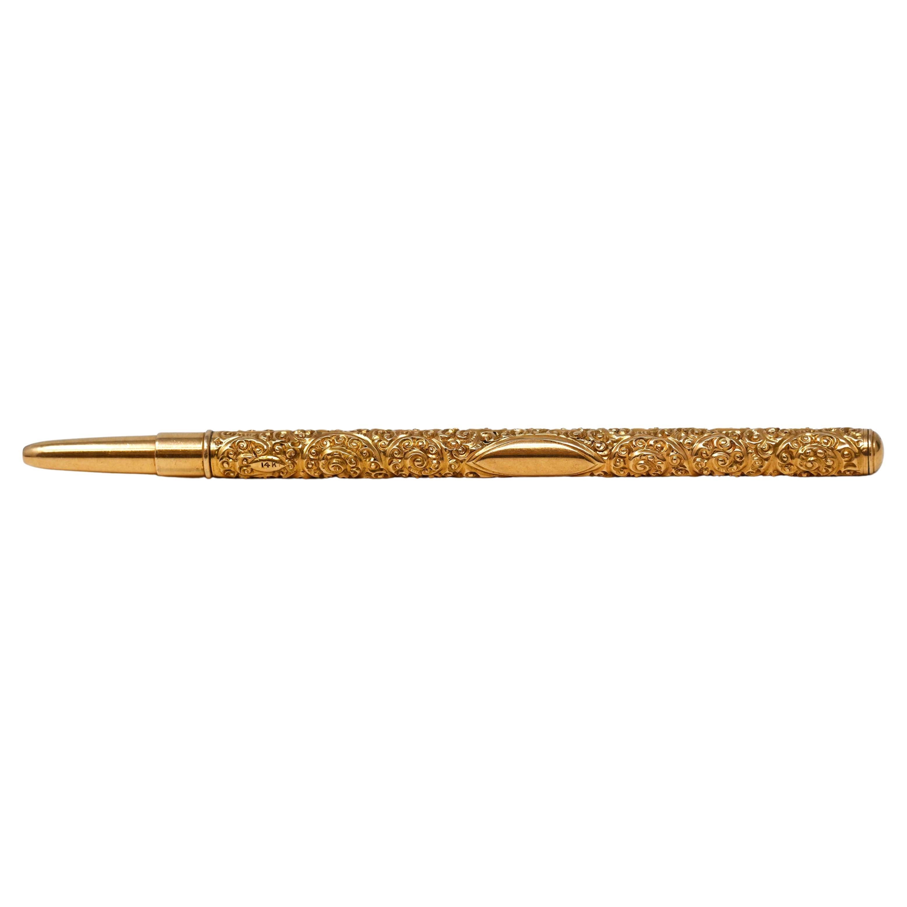 Victorian 14k Gold Pen For Sale