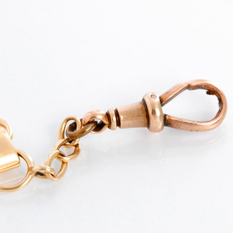 Victorian 14K Gold and Quartz Pocket Watch Chain For Sale at 1stDibs