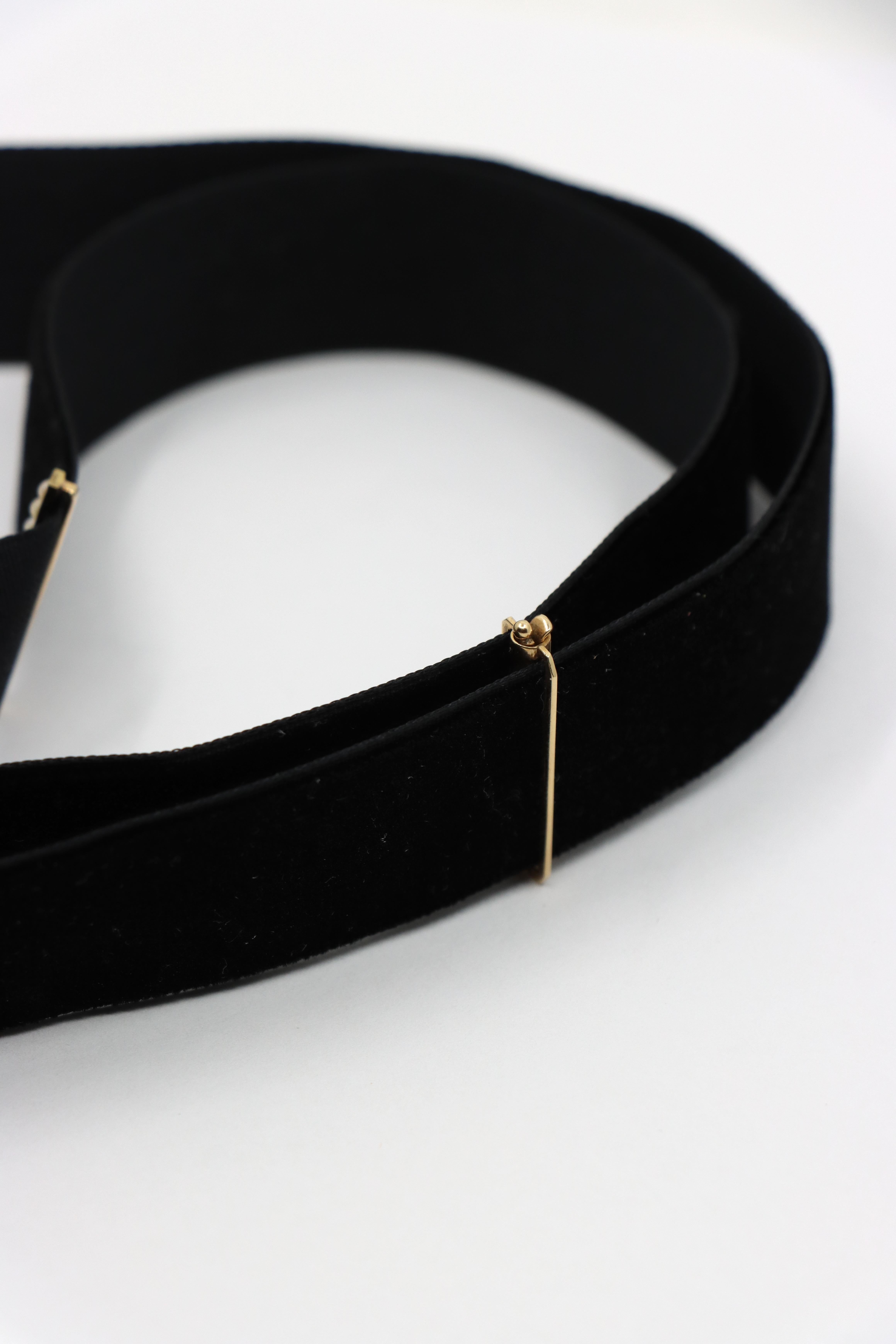 Victorian 14K Gold Seed Pearl Buckles Black Velvet Choker 1