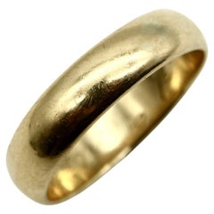 Used Victorian 14K Gold Wedding Band with Feb. 16 1889 Inscription 
