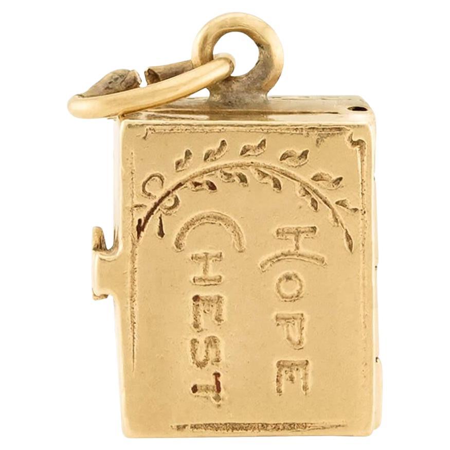 Victorian 14k "Hope Chest" Charm/Pendant For Sale