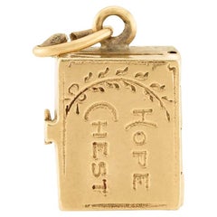 Breloque/pendentif Victorien 14k "Hope Chest" (Porteur d'espoir)