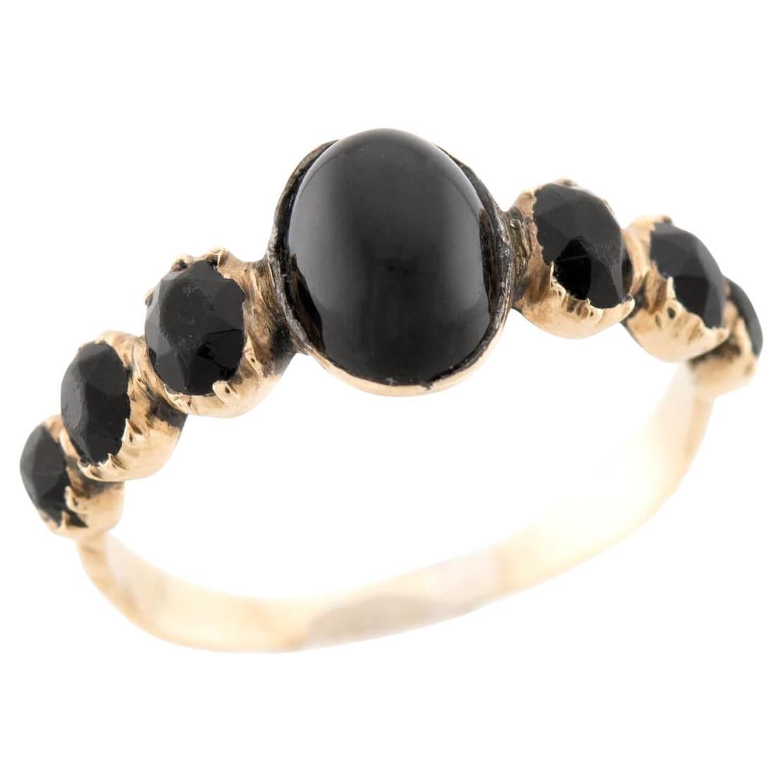 Victorian 14k Iolite 7 Stone Ring