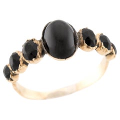 Victorian 14k Iolite 7 Stone Ring