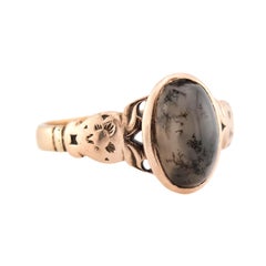 Victorian 14k Moss Agate Ring