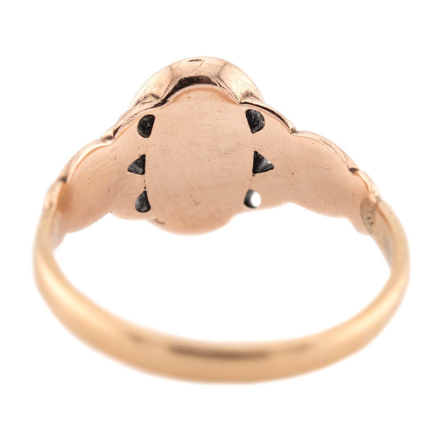 Viktorianischer 14k Moss-Achat-Ring Damen im Angebot