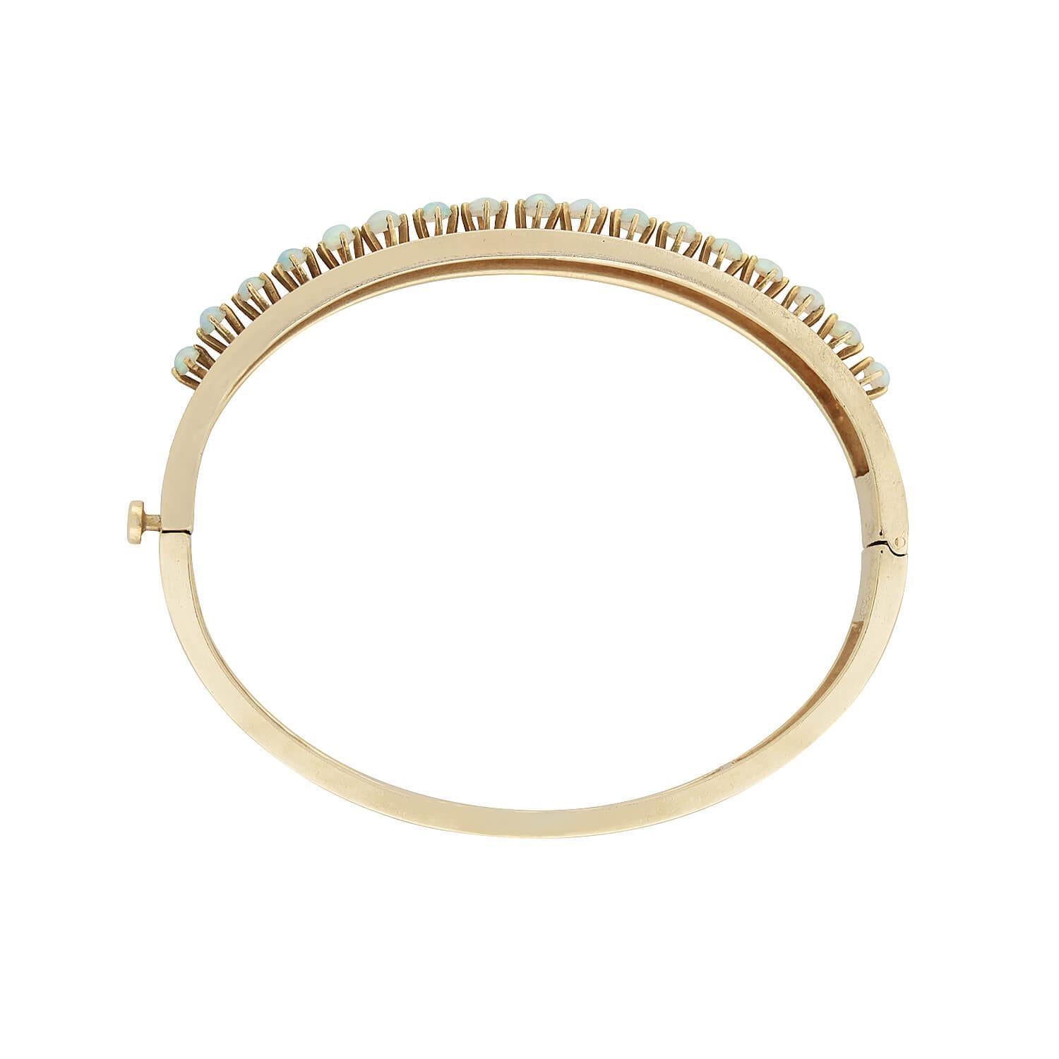Pulsera Victoriana Esmaltada Azul Ópalo 14k Victoriano en venta