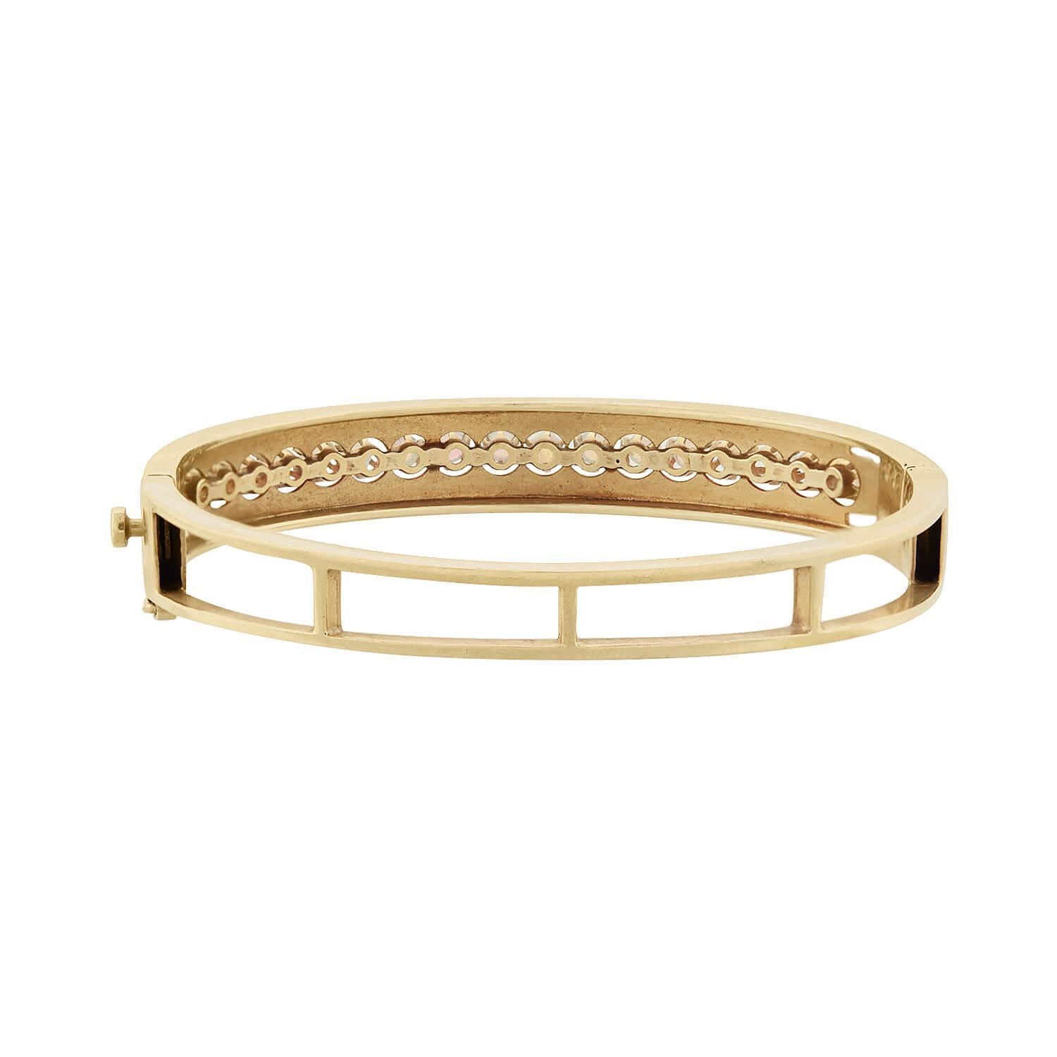 Pulsera Victoriana Esmaltada Azul Ópalo 14k Cabujón en venta