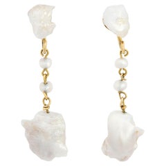 Victorian 14k Pearl Drop Earrings