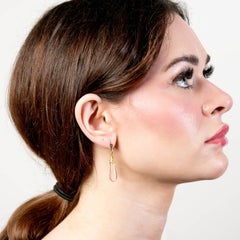 Victorian 14k Rock Quartz Crystal Drop Earrings