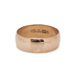 Victorian 14K Rose Gold Otsby & Barton Wide Unisex Wedding/Stackable Band