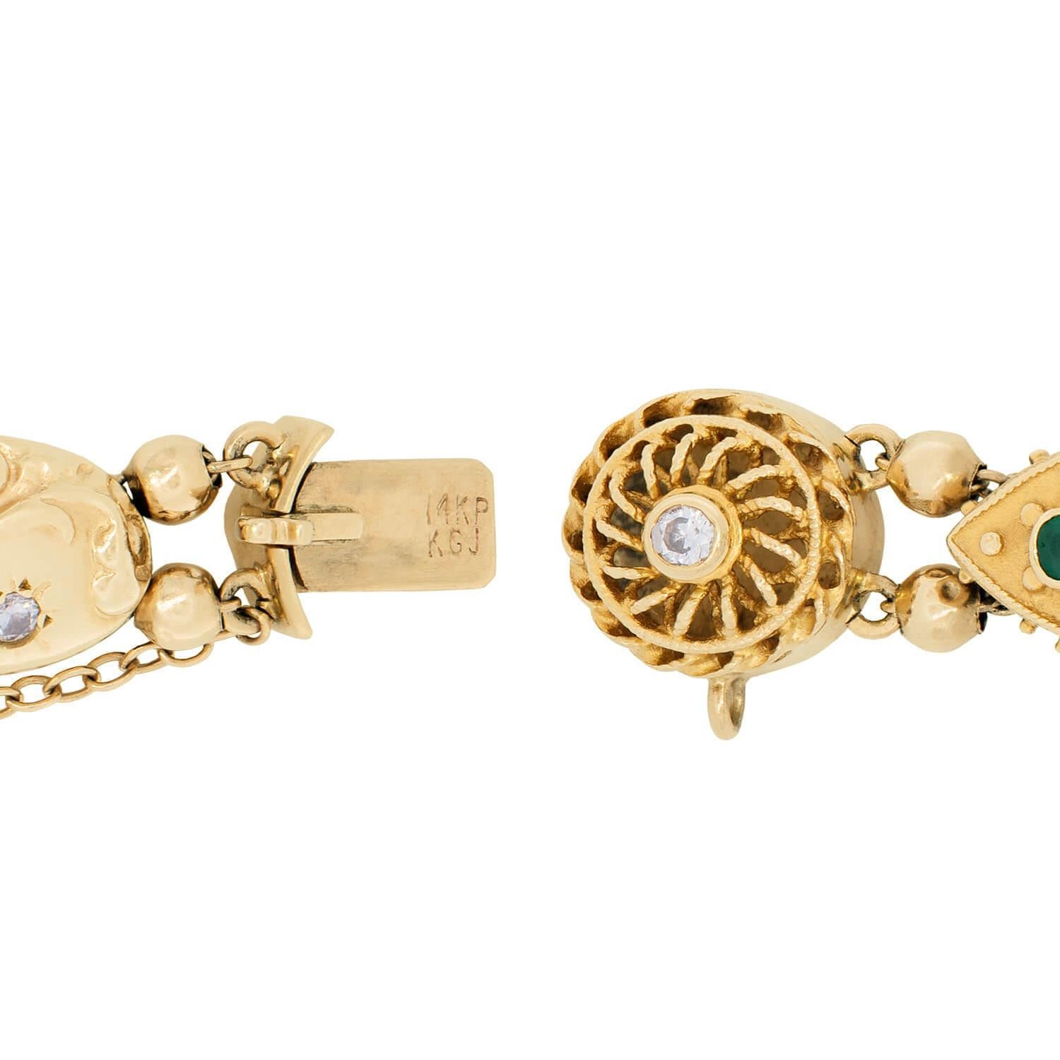 Bracelet Victorien 14k Slide Unisexe en vente