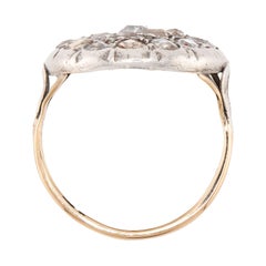 Victorian 14k/Sterling Silver Diamond Cluster Ring