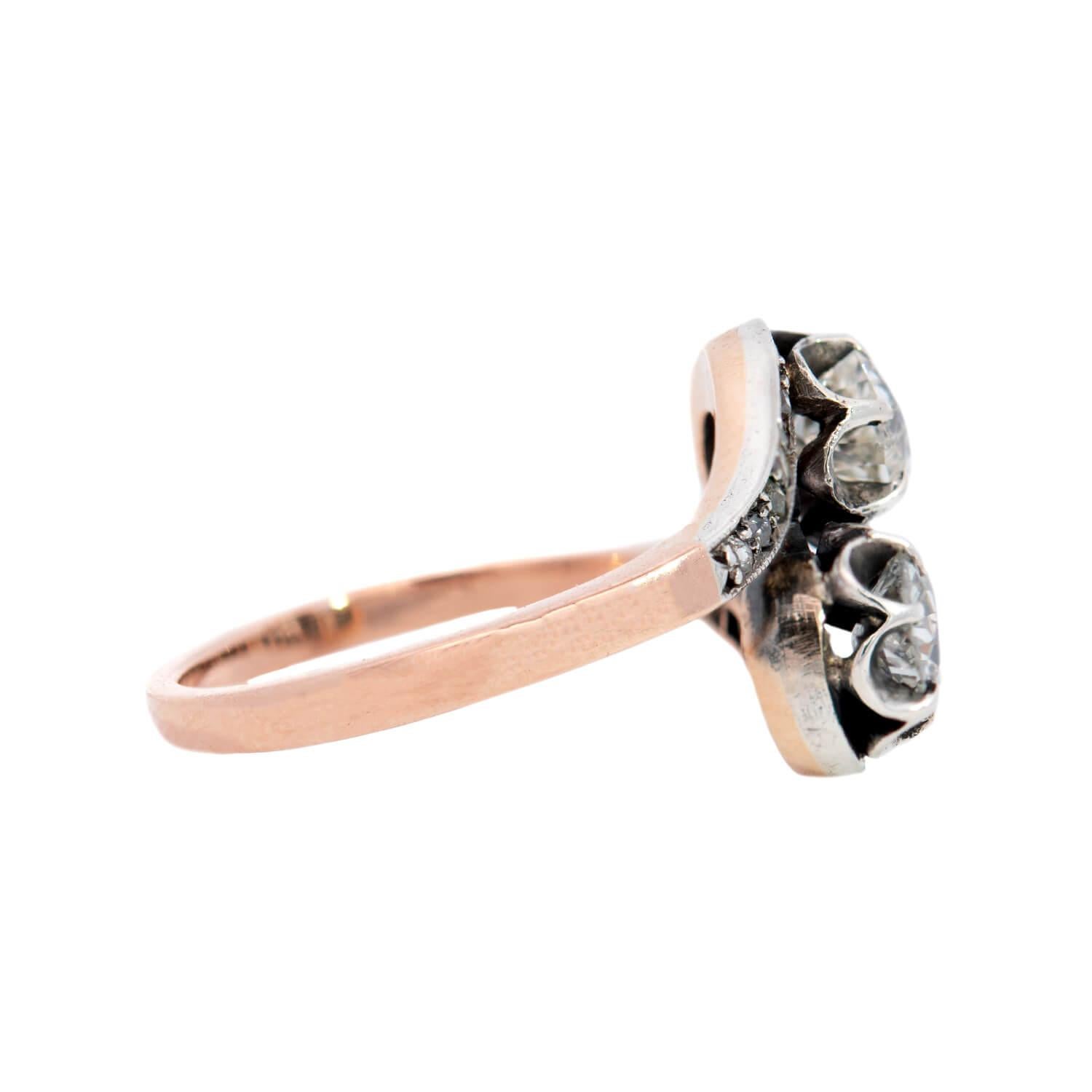 Vittoriano Victorian 14k/Sterling Silver Diamond 