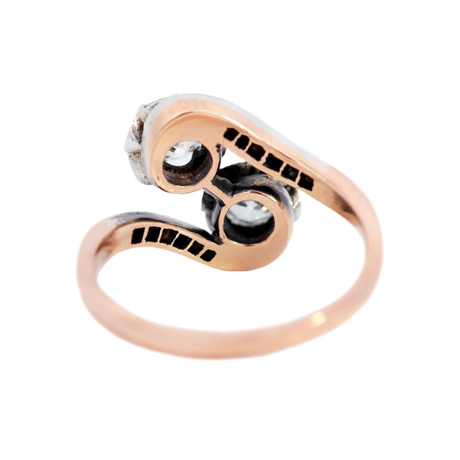 Victorian 14k/Sterling Silver Diamond 