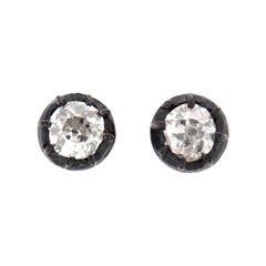Orecchini vittoriani con diamanti in argento 14k/sterling