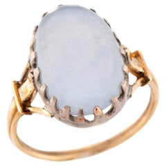 Antique Victorian 14k/Sterling Silver Moonstone Ring
